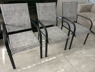 3 patio chairs