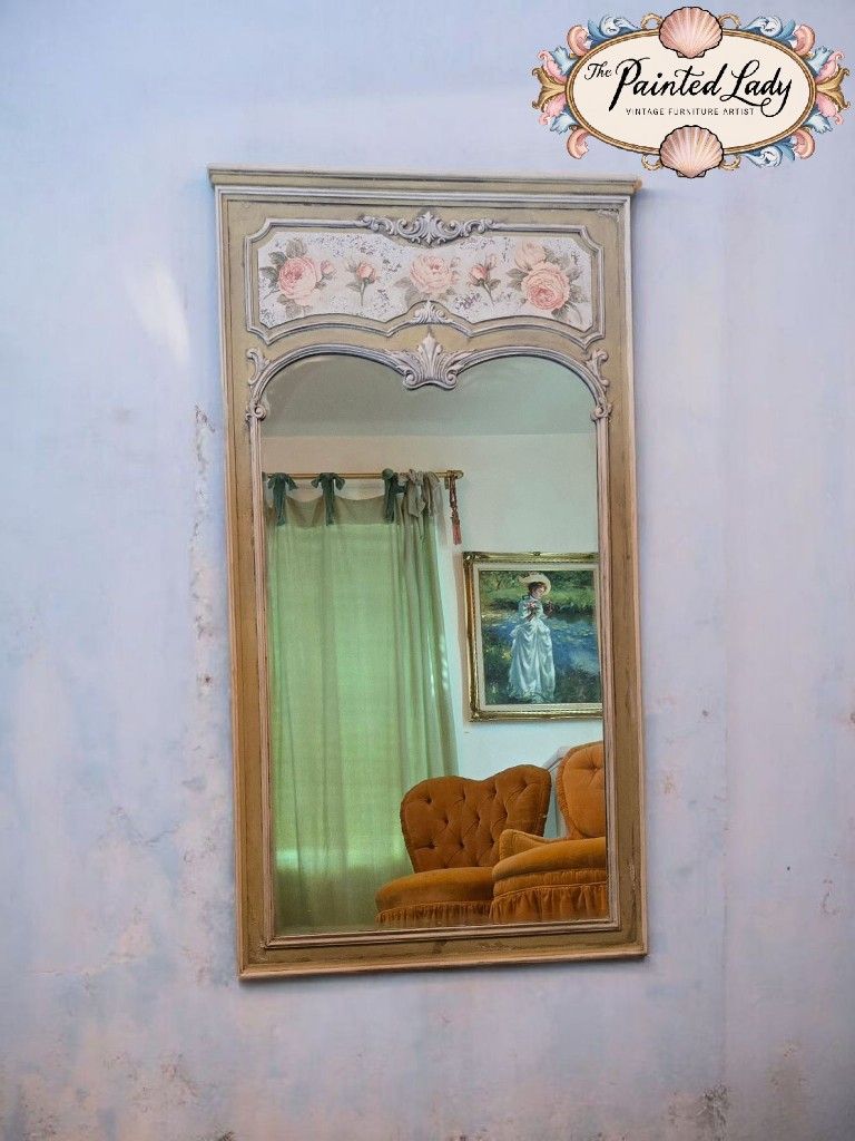 Romantic Shabby French Trumeau Mirror 