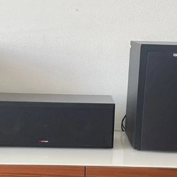 Polk Lsi9 High End Stereo Speakers And Central Channel Subwoofer