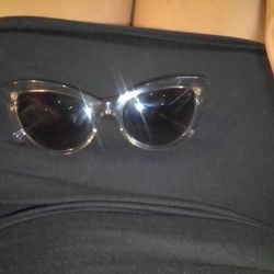 Versace Cat Eyes Transparent  Sunglasses 