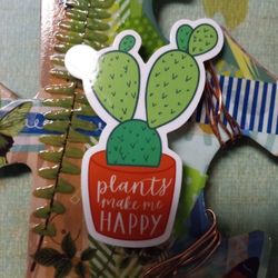 Plants Make Me Happy. 5x7 multi media piece. 