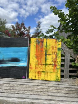 Modern abstract Original oil painting by Benjamin Griswold 18x24