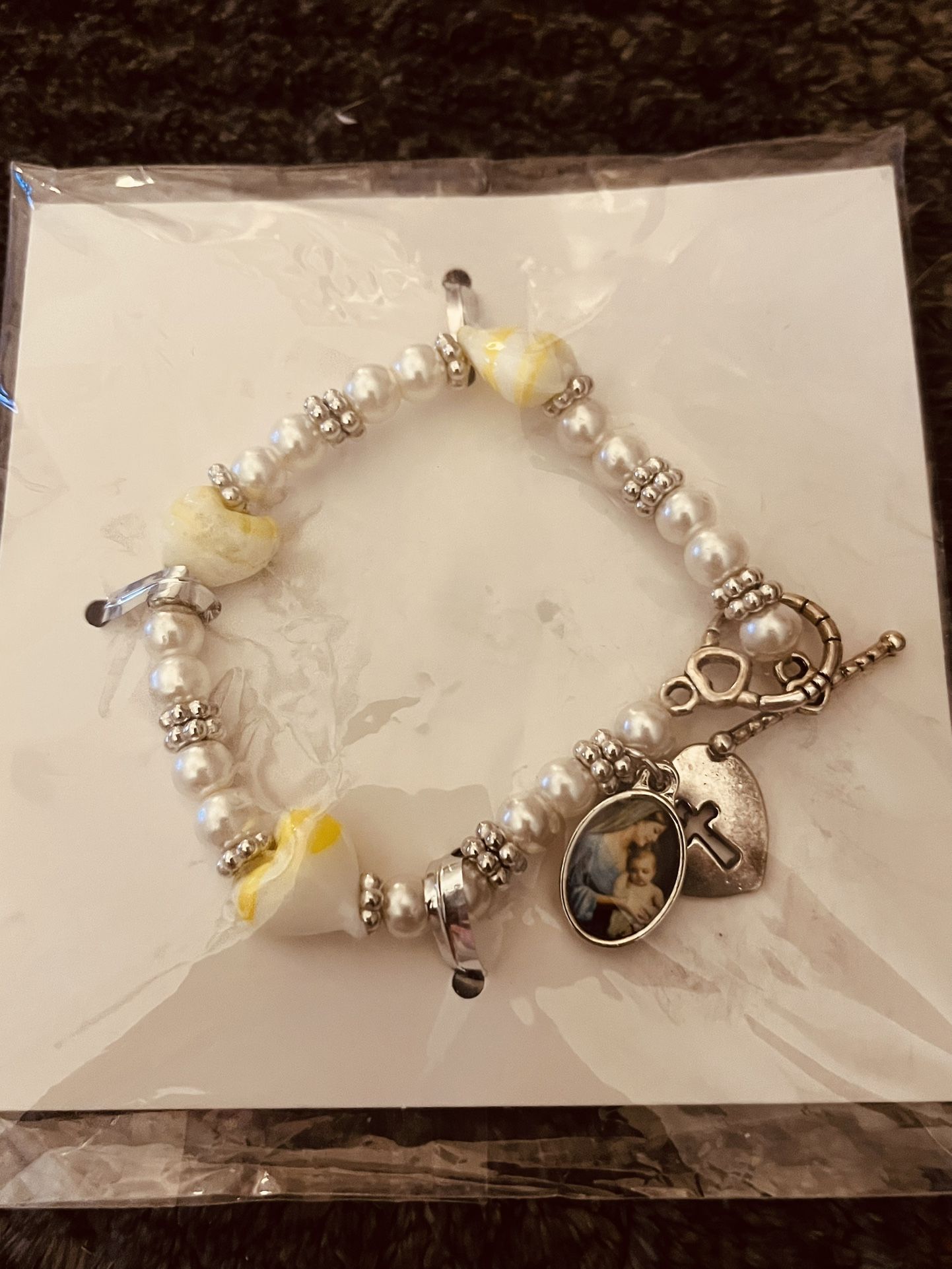 Pearl stone bracelet