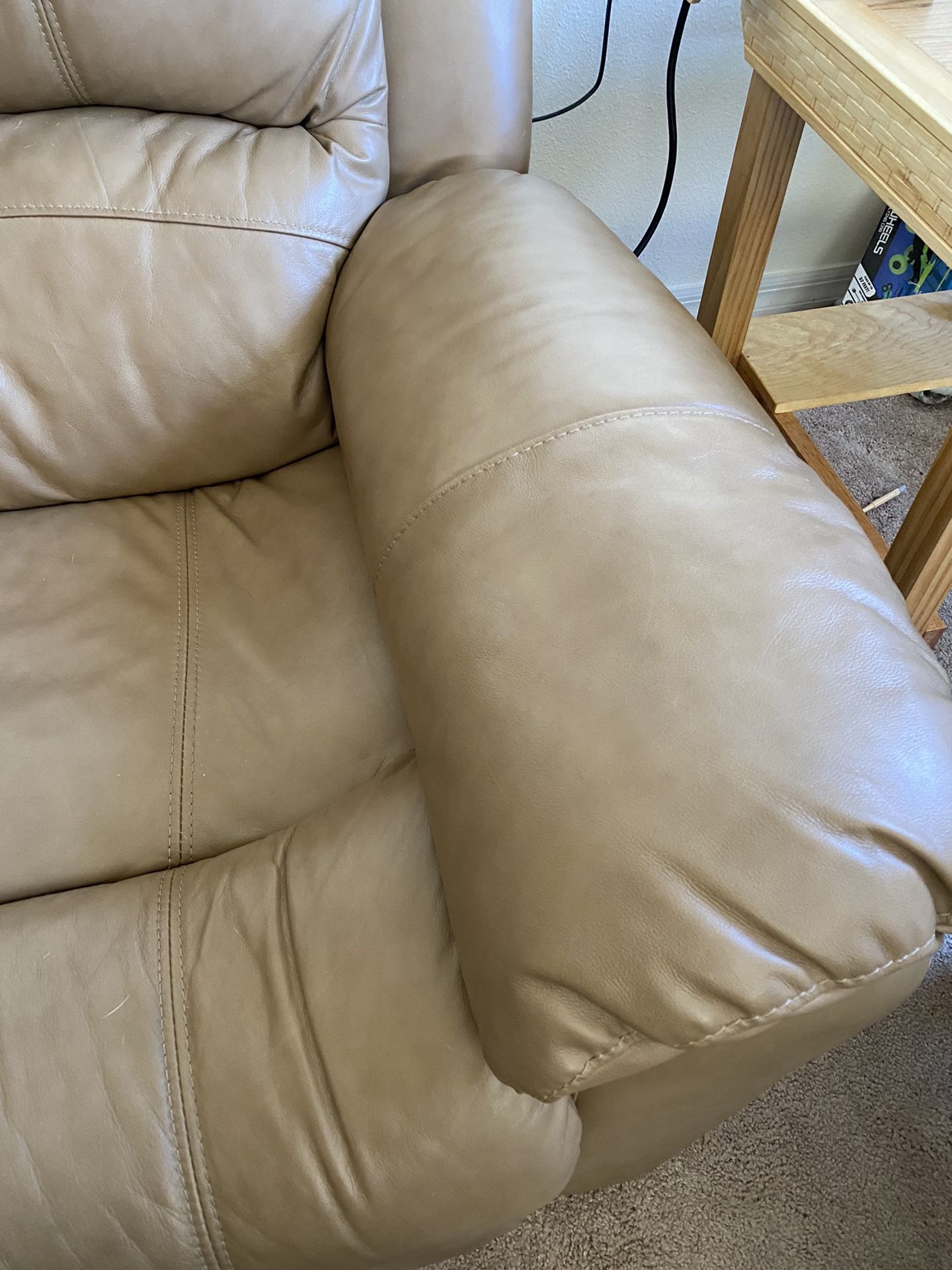 Real Leather Loveseat