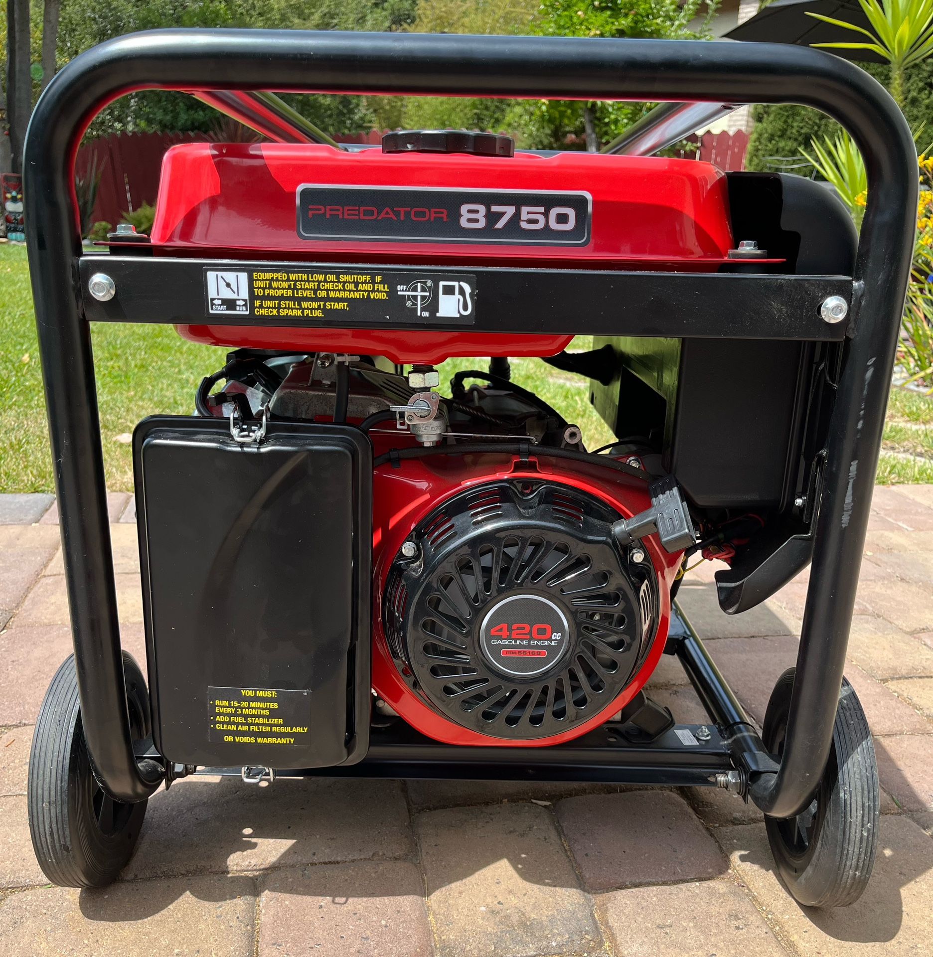  Predator 8750 Watt Portable Gas Generator With Extras