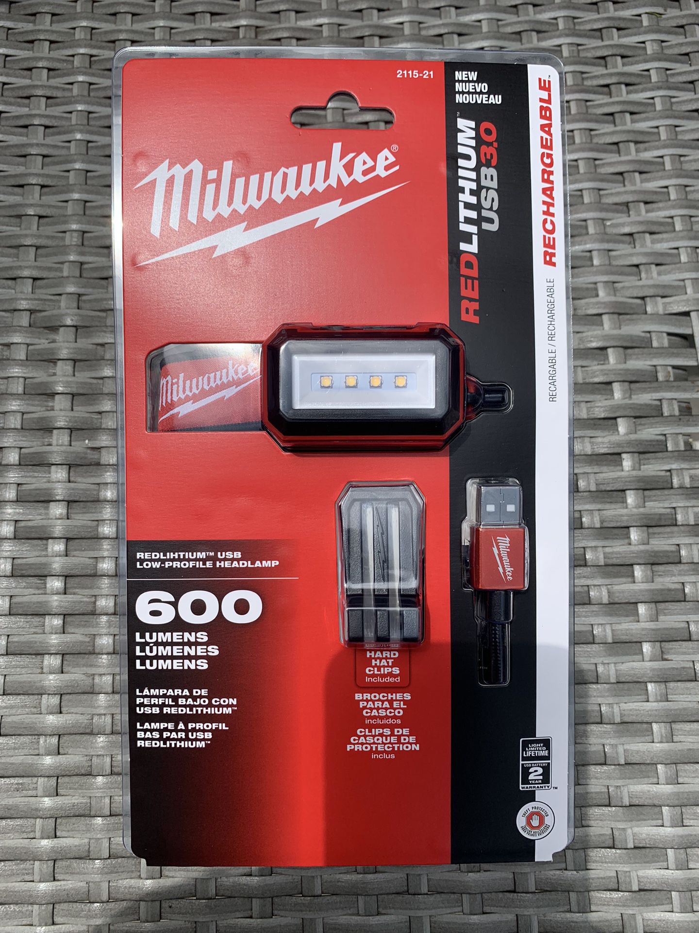 Milwaukee 600 Lumens LED REDLITHIUM USB Low-Profile Hard Hat Headlamp