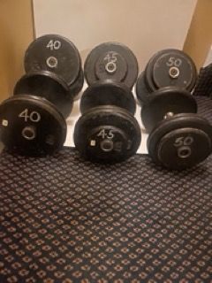 4 Sets of Steel Plate Dumbells  plus Bonus Equipment