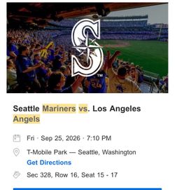 Mariners Friday night fireworks tickets LA Angels vs Seattle Mariners
