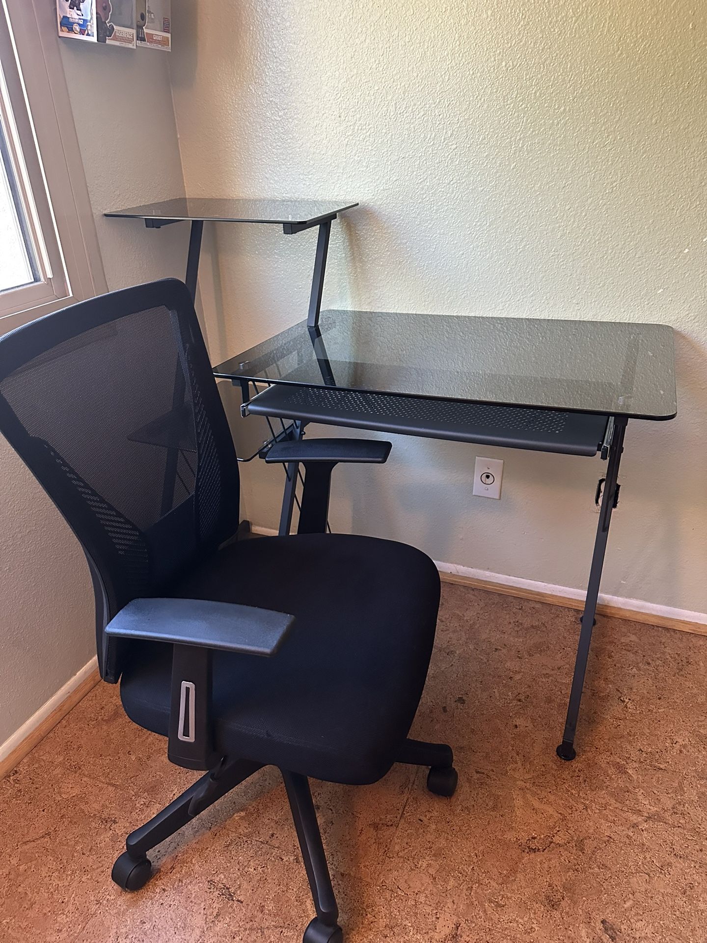 Glass Desk And Chair