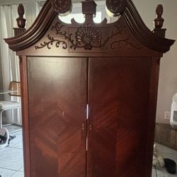 Vintage Solid Wood Armoire / Cabinet – $100 obo