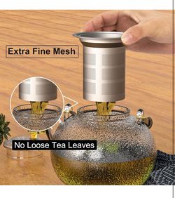 Titanium Tea Infuser, Titanium Mesh Strainer Extra Fine,for Brew Loose Leaf Tea, Ultralight Rustproof Tea Filters,Tea Coffee Infuser for Cup, Mug