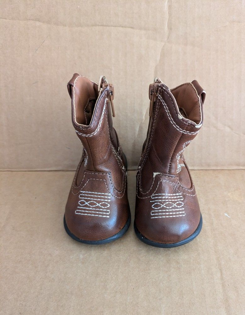 Boots Wonder Nation Toddler Size 2 Zippered Flowered Stitching