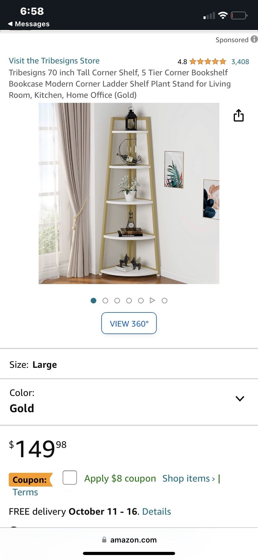 Corner 5tier Shelf