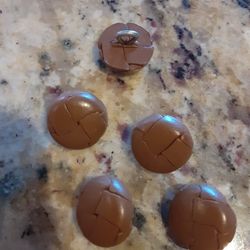 1/2" Faux Leather buttons New 78 Pcs Total