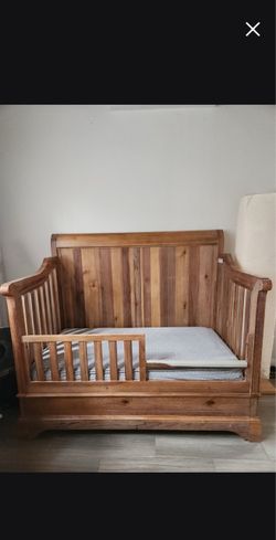 Rustic wood crib