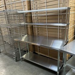New Stainless Steel Work Tables NSF factory Direct Sale