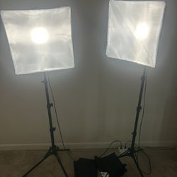 NiceVeedi 2-Pack 16'' x 16'' Softbox Photography Lighting Kit with 63” Tripod Stand