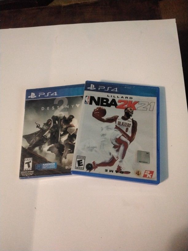 2 PS4 Games Destiny 2 And NBA 2K 21