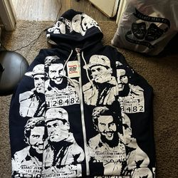 asaali navy blue cartel hoodie ss24