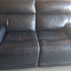 Beautiful BLACK leather Loveseat