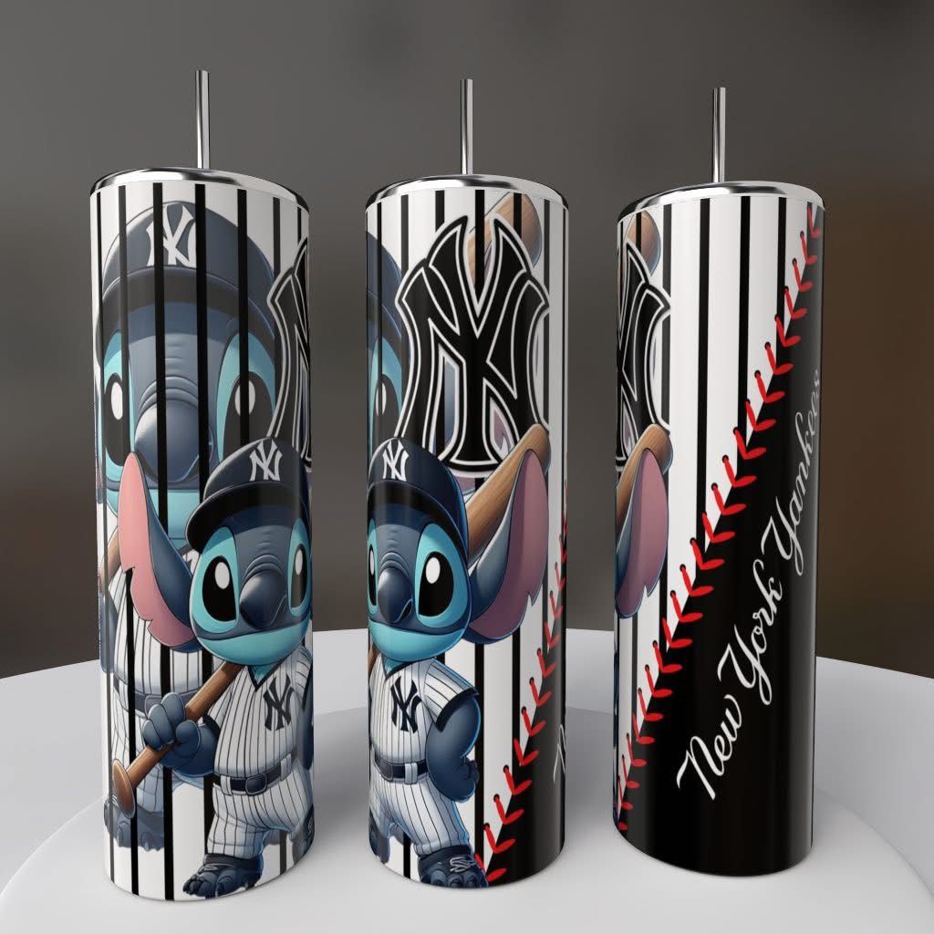 New York Yankees Baseball Stitch Tumbler