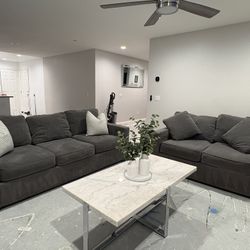 Living Room Set - Gray Couches 