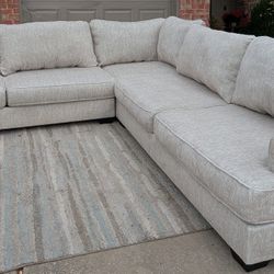 Large Plush Beige Sectional Couch, DELIVERY AVAILABLE!!