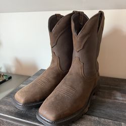 Groundbreaker Wide Square Toe Steel Toe Work Boot Size 10.5