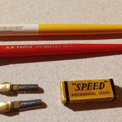 2 vintage dip pens with tips