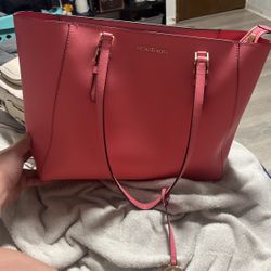 Michael Kors Charlotte LG Tote Bag 3 In 1 Leather Shoulder + 2 Bags