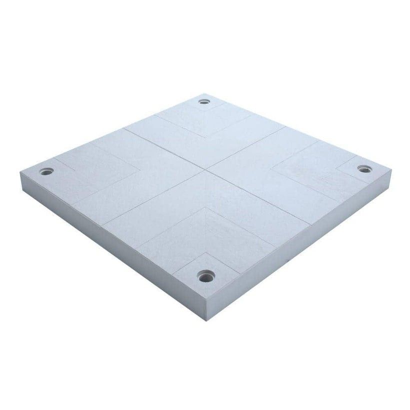 UDECX Flint Grey 40 in. x 40 in. Modular Patio Deck Surface Pad
