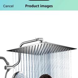 12 Inch All Metal 3-Way Rain Shower Head, High Pressure Shower Head, Dual Shower Heads with Handheld