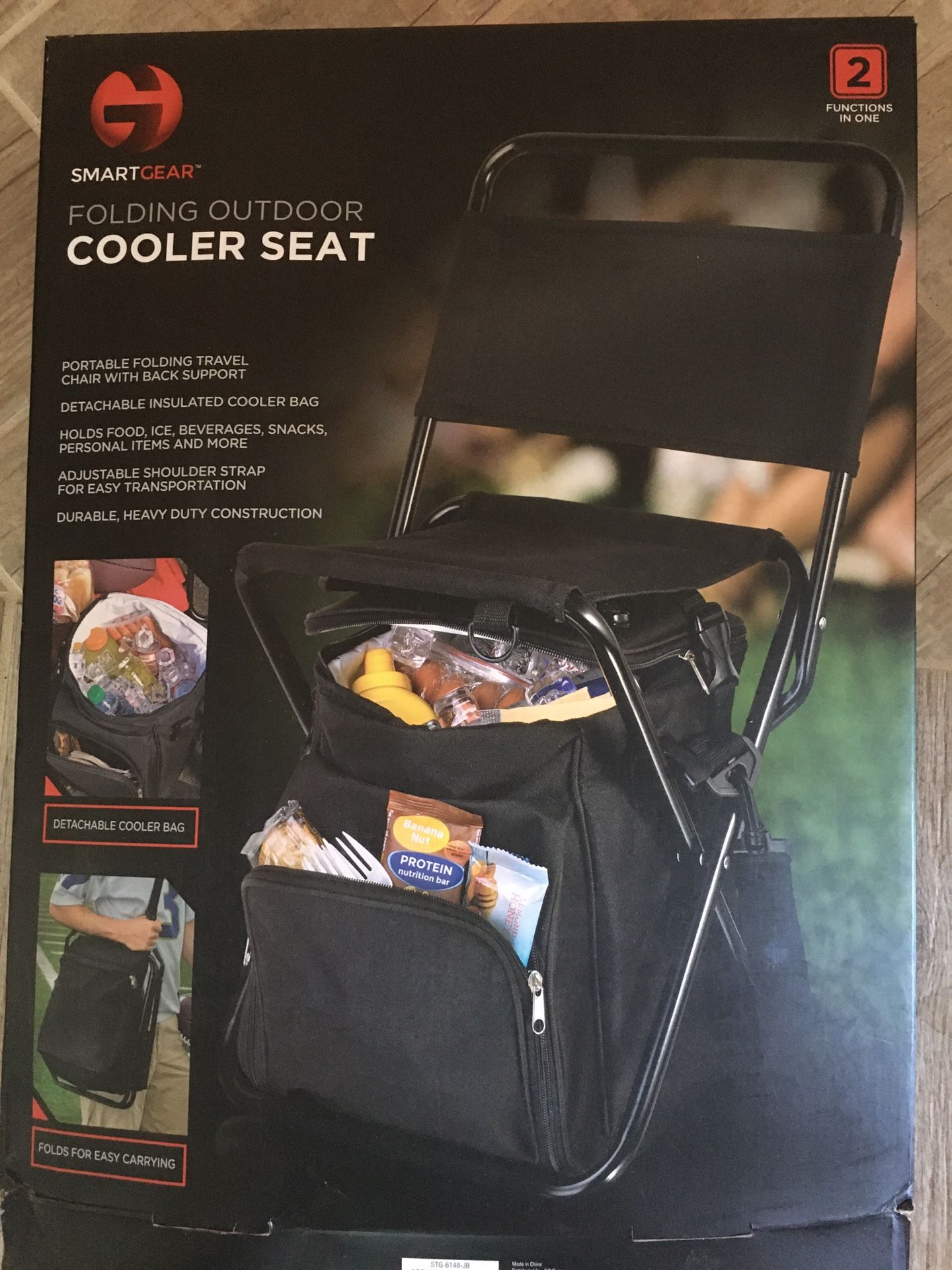 Folding Seat with attached cooler