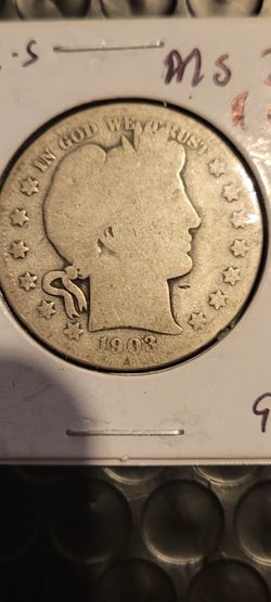 1903-S Barber Silver Half Dollar - VG Condition - Scarce Date