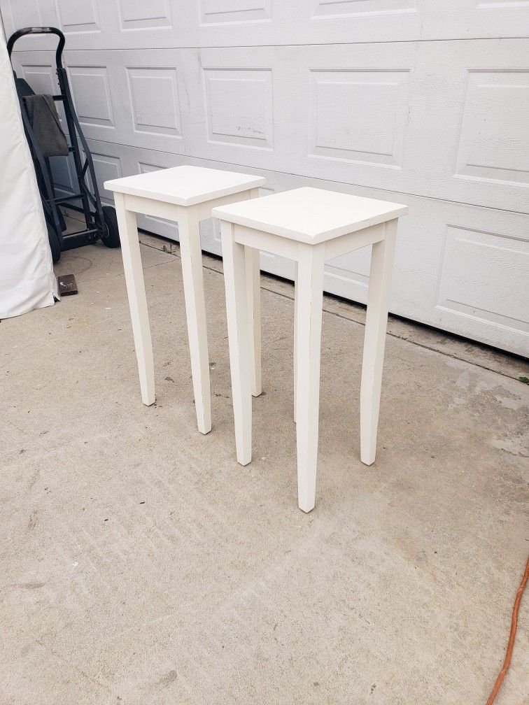 Wood Accent Tables - $30 For Both