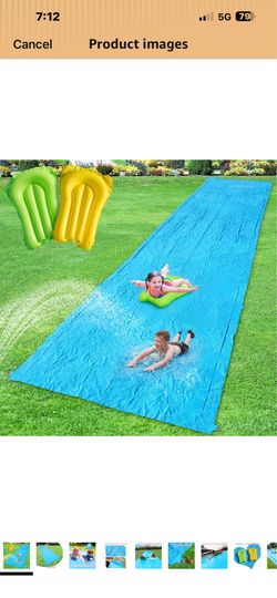 40FT Slip Lawn Water Slide, Giant Slip, Splash and Slide for Kids Teens and Adults - Summer Slip Water and Slides Heavy Duty for Outdoor Backyard Lawn