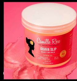 Camille Rose Guava Slip Heavy On Hold Extreme Gel - 12oz Firm Cast Styling Gel with Guava Fruit Essence, Kakadu Plum & Hydrolyzed Quinoa for Curl Defi
