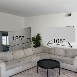 Beige sectional sofa