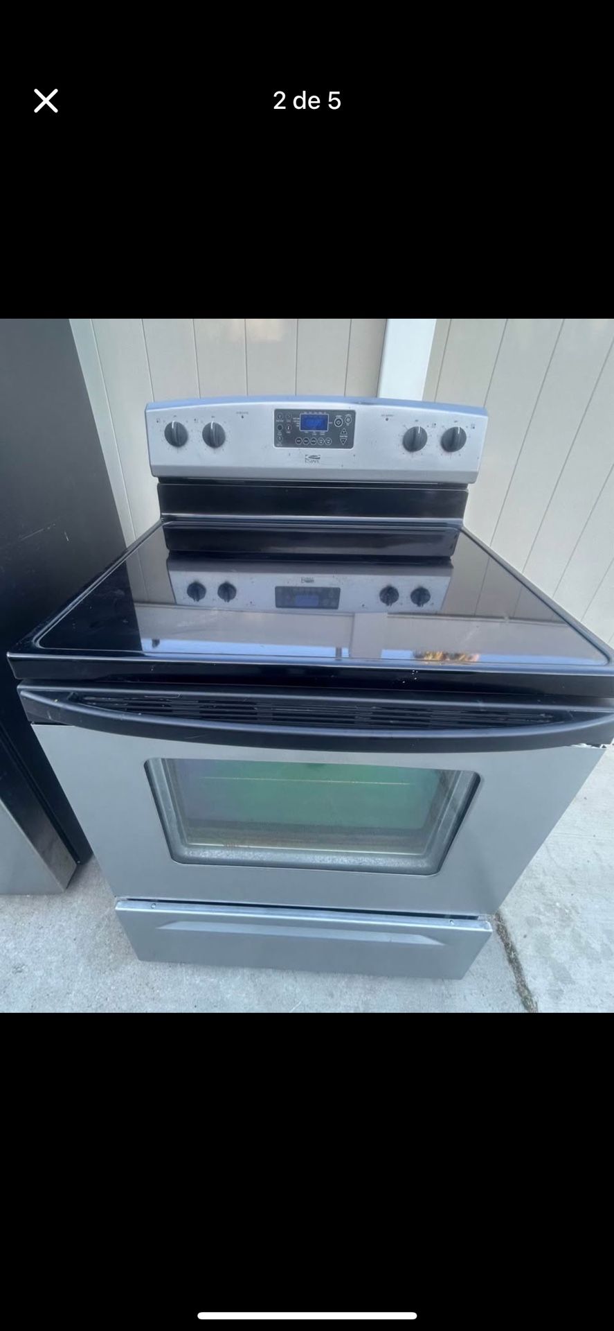 STATE Beautiful Stainlees Steel Whit Black Electric Stove