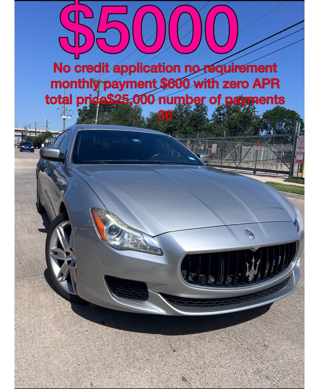 2015 Maserati No Credit Application No Requirement