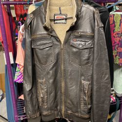Men’s Levi Leather Jacket Xxl
