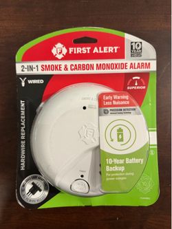 New First Alert 10 Year Back Up Ionization Smoke and Carbon Monoxide Detector