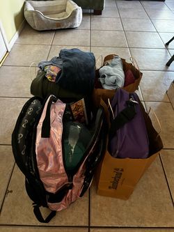 FREE Clothes, backpack, other items.
