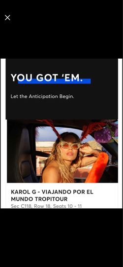 2 Karol g tickets
