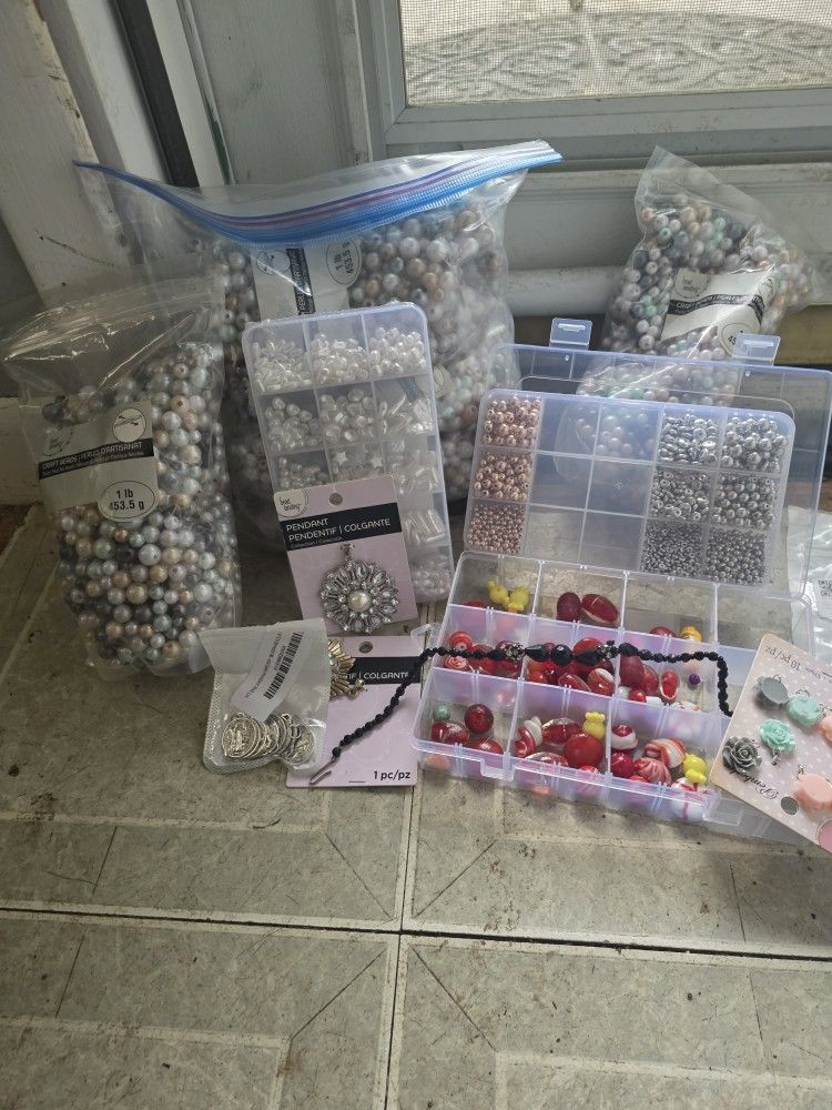 Random Beads/jewelry making Items