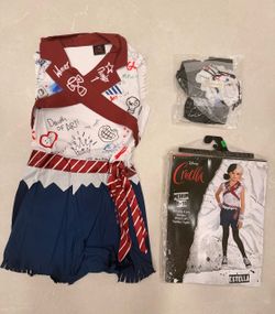 New Halloween Disney Cruella Estella Costume Girls 7–8