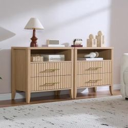 ❤️‍🔥 Nightstand with 2 Drawers,