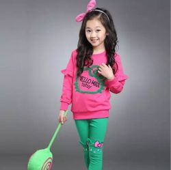 Cute Hello Kitty Fall Outfit 2 Pcs Set