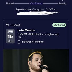 Luke Combs VIP Concert Ticket