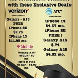 Phones For Sale With T-Mobile Verizon AT&T 